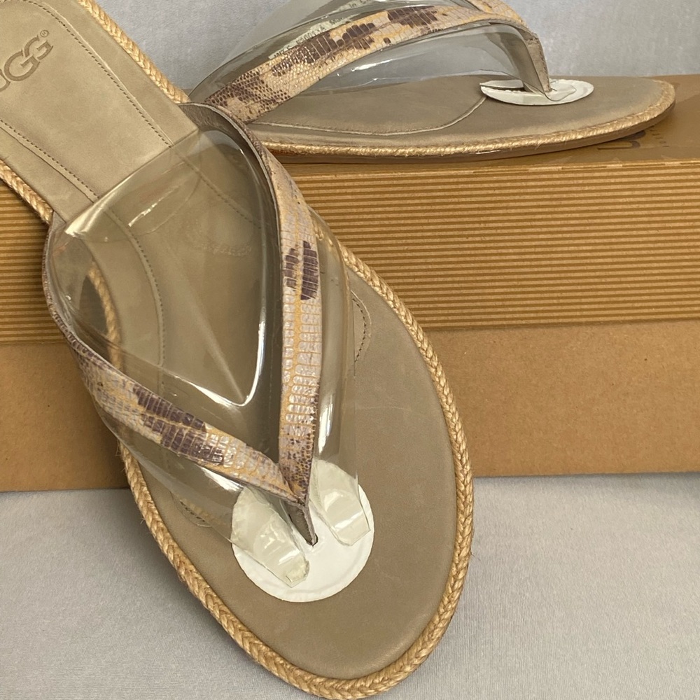 UGG Snake print flip flops